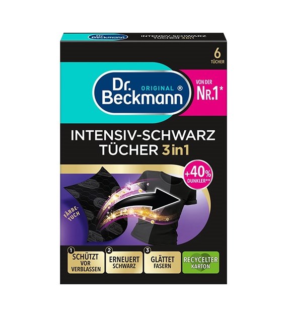 Dr.Beckmann Intensiv-Schwarz Tucher Chust 6szt