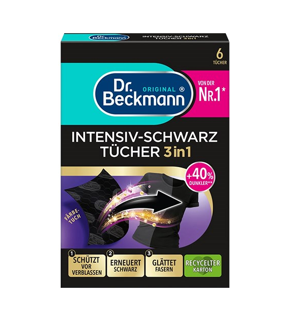 Dr.Beckmann Intensiv-Schwarz Tucher Chust 6szt