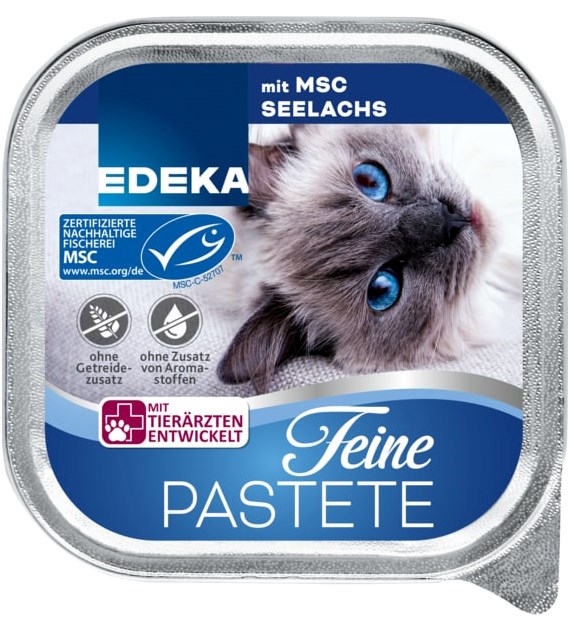 Edeka Feine Pastete mit MSC Seelachs dla Kota 100g