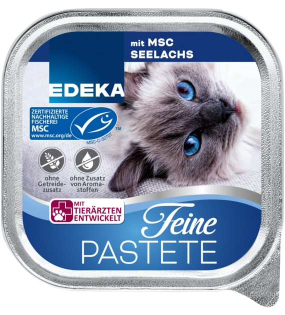 Edeka Feine Pastete mit MSC Seelachs dla Kota 100g