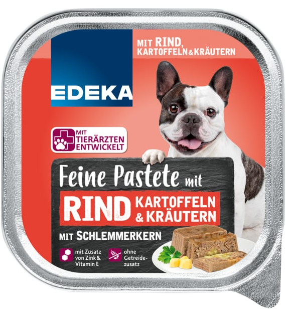 Edeka Feine Pastete Rind Kartoffeln dla Psa 300g