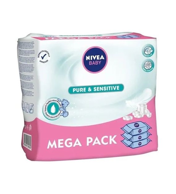 Nivea Baby Pure & Sensitive Chusteczki 3x63szt