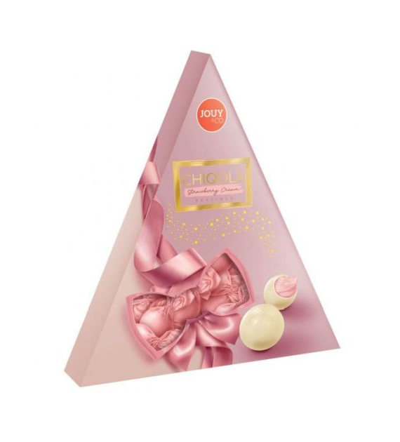 Chiqola Strawberry Cream Pralines Trójkąt 110g