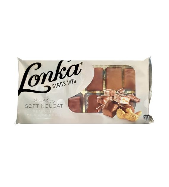 Lonka Soft Nougat Peanuts & Milk Chocolate 135g
