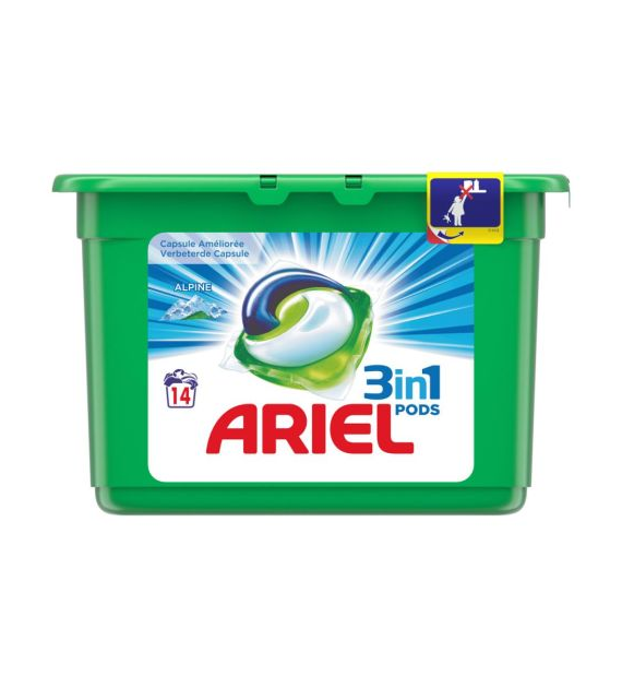 Ariel 3in1 Pods Universal Alpine Caps 14p 378g