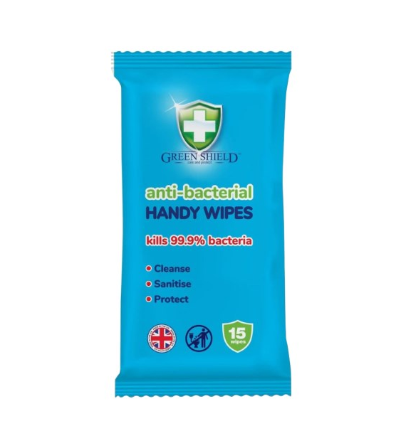 Green Shield Anti-Bacterial Handy Wipes 15szt