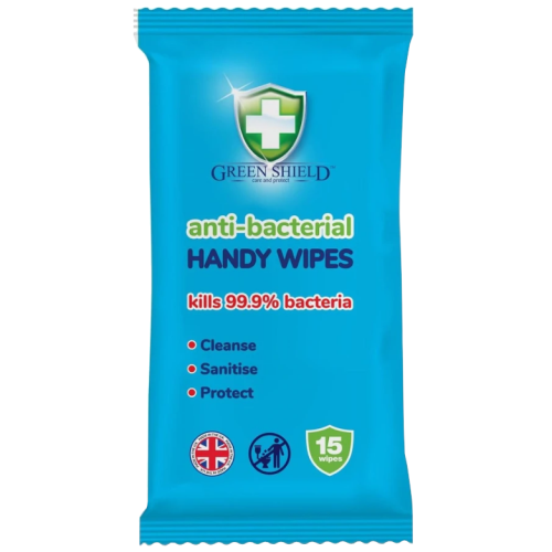 Green Shield Anti-Bacterial Handy Wipes Chust 15sz