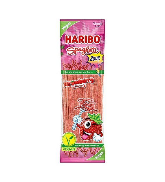 Haribo Spaghetti Fizz Strawberry Sour 200g