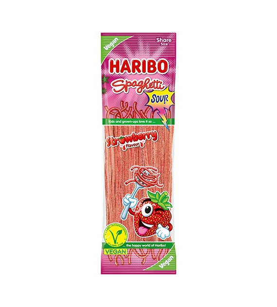 Haribo Spaghetti Fizz Strawberry Sour 200g
