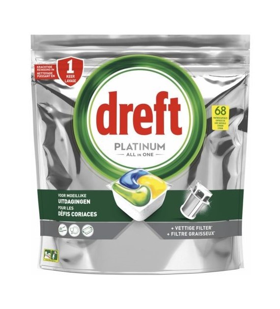 Dreft Platinum All in One Citron Tabs 68szt 1kg