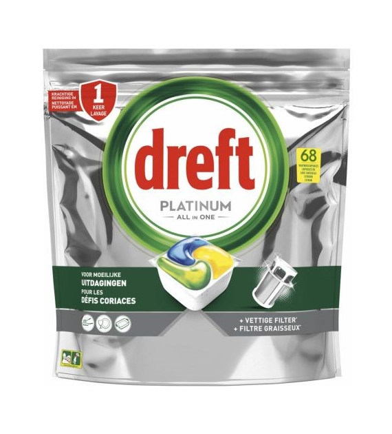 Dreft Platinum All in One Citron Tabs 68szt 1kg