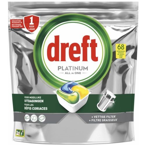 Dreft Platinum All in One Citron Tabs 68szt 1kg