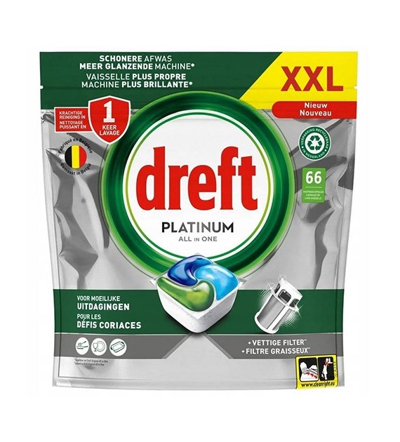 Dreft Platinum All in One Tabs 66szt 983g