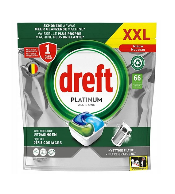 Dreft Platinum All in One Tabs 66szt 983g