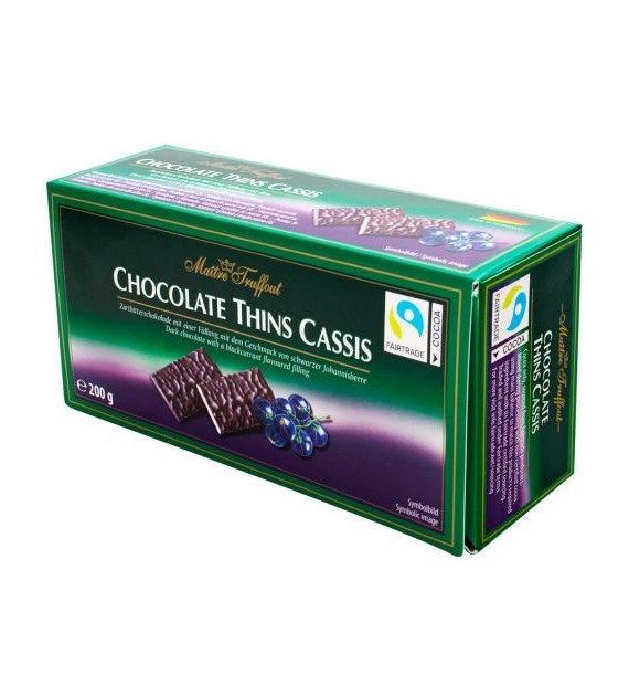 Maitre Chocolate Thins Cassis 200g