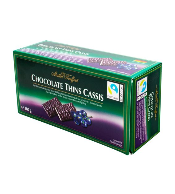 Maitre Chocolate Thins Cassis 200g