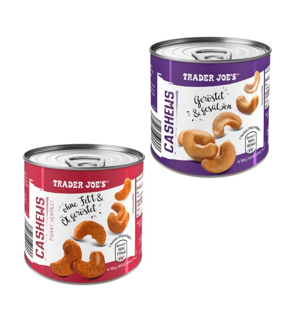 Trader Joe's Cashews Pikant / Gesalzen Puszka 150g
