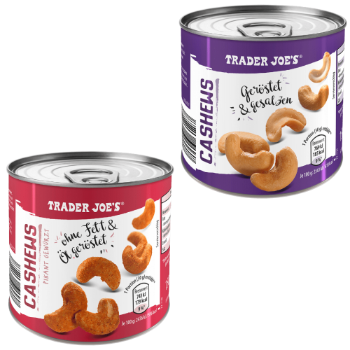 Trader Joe's Cashews Pikant / Gesalzen Puszka 150g