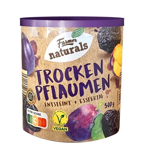 Farmer Naturals Trocken Pflaumen Śliwki 500g