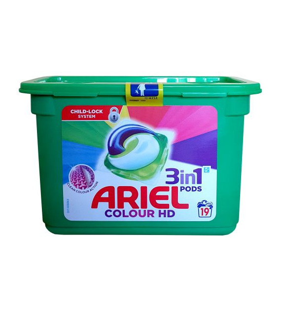 Ariel 3in1 Pods Colour HD Caps 19p 513g