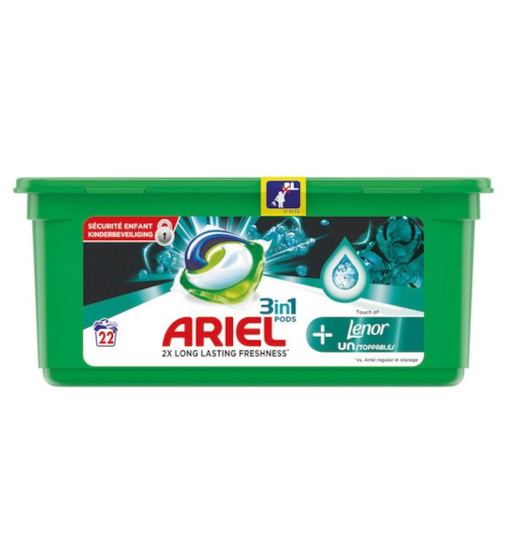 Ariel 3in1 Pods Lenor Unstoppables Caps 22p 596g