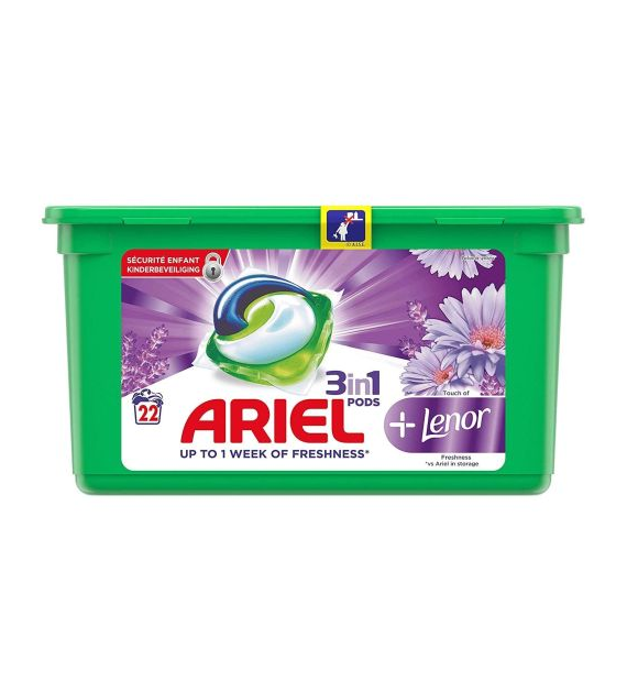 Ariel 3in1 Pods Lenor Lavender Caps 22p 596g