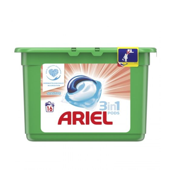Ariel 3in1 Pods Sensitive Caps 16p 425g