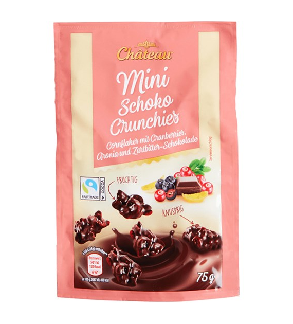 Chateau Mini Schoko Crunchies Cranberries Zart 75g