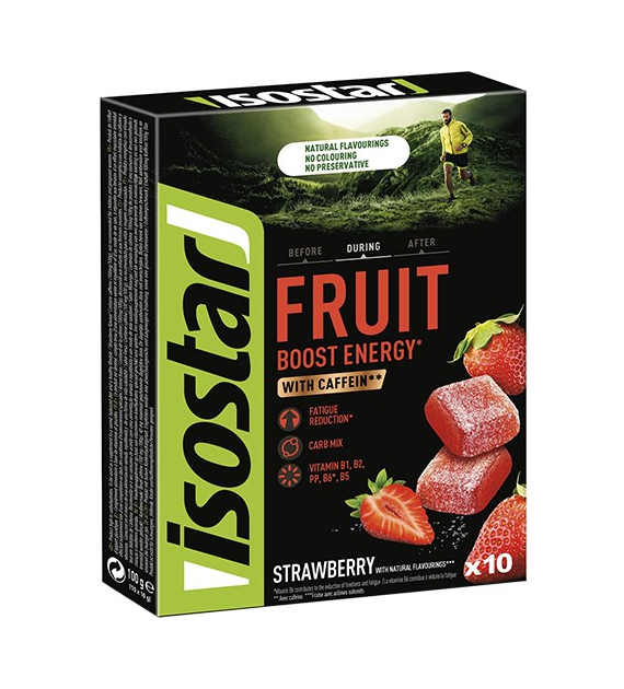 Isostar Energy Strawberry with Caffeine 10x10g