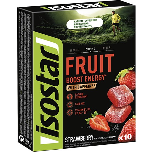 Isostar Energy Strawberry with Caffeine 10x10g
