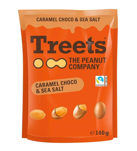 Treets Peanuts Caramel Choco Sea Salt 140g