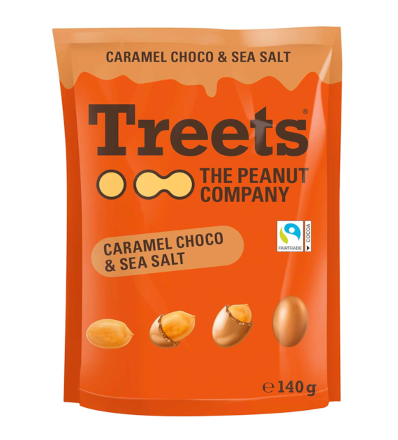 Treets Peanuts Caramel Choco Sea Salt 140g