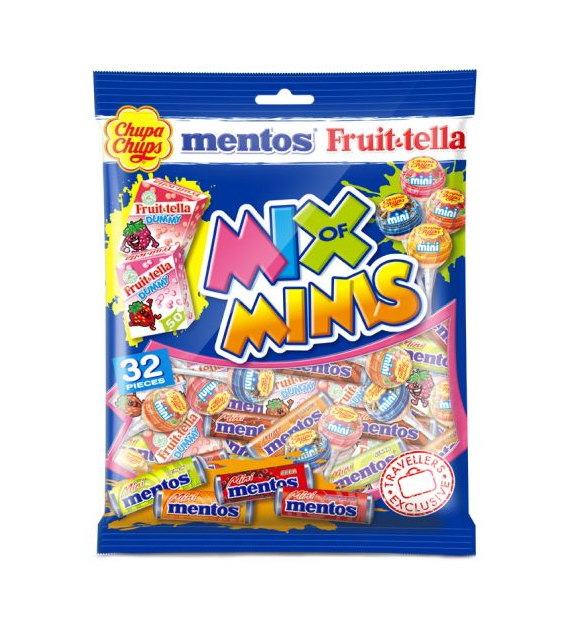 Mix of Minis Chupa/Mentos/Fruittella 32szt 300g
