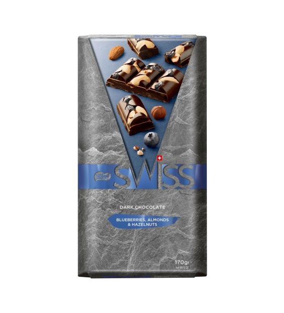 Nestle Swiss Dark Blueberries Almonds Hazelnu 170g
