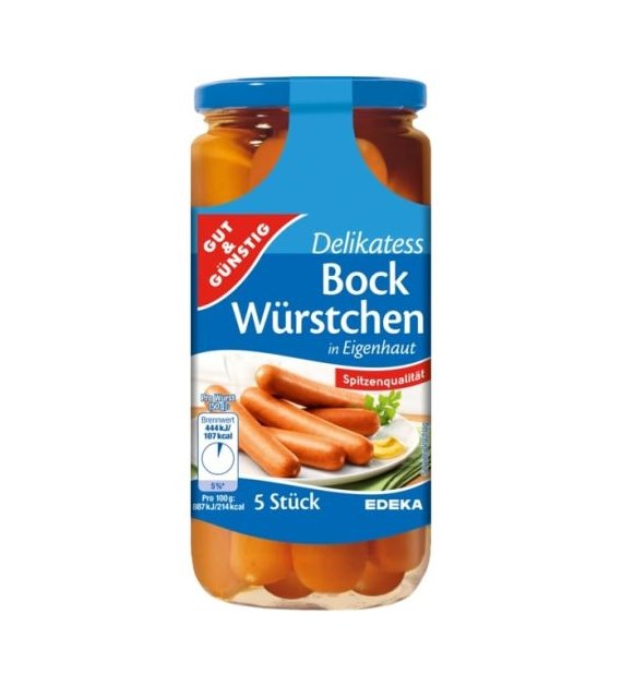 G&G Bock Wurstchen Eigenhaut Parówki 5szt 250/380g