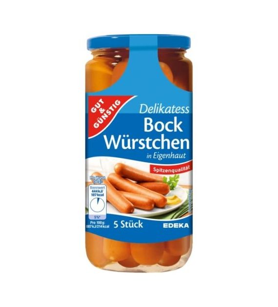 G&G Bock Wurstchen Eigenhaut Parówki 5szt 250/380g