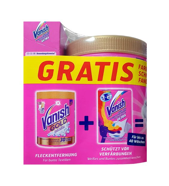 Vanish Gold Oxi Action Color 1kg + Chusteczk 20szt