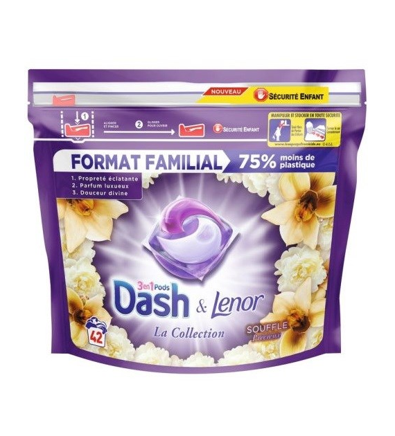 Dash 3en1 Pods Lenor Souffle 42p 1,1kg