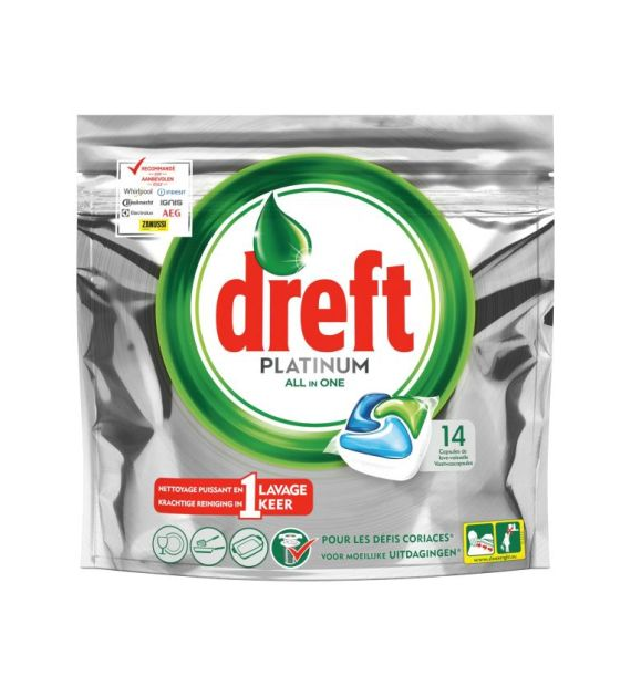 Dreft Platinum All in One Tabs 14szt 209g