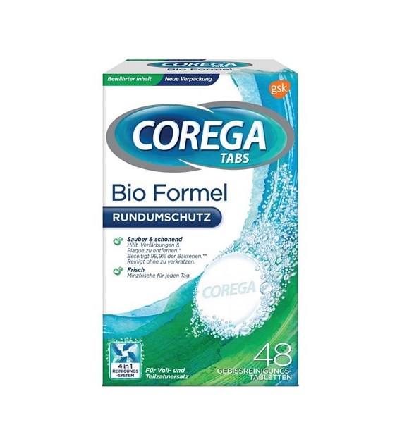 Corega BIO Tabletki do Czyszczenia Protez 48szt