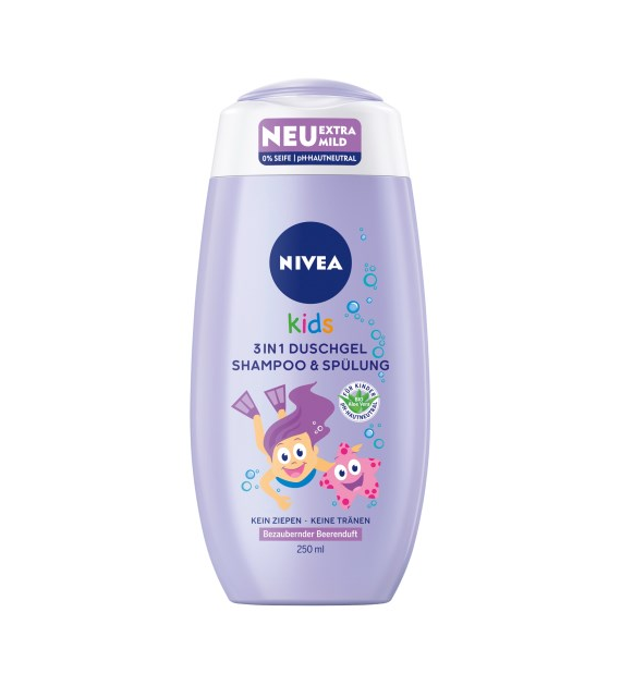 Nivea Kids 3in1 Beerenduft Żel Szampon Odż 250ml