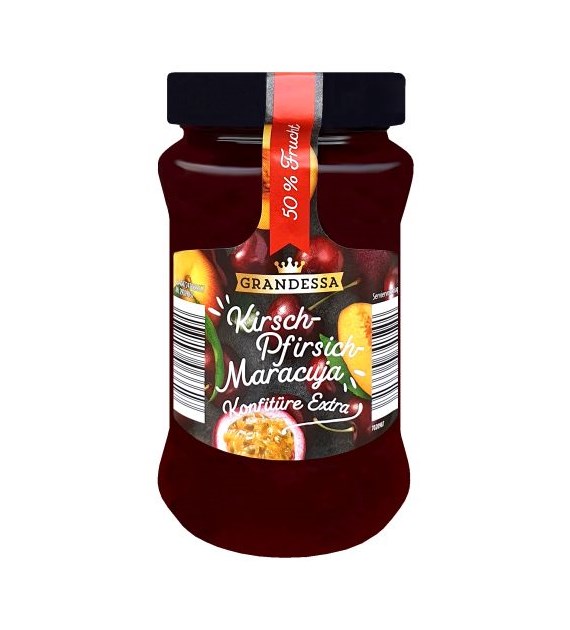 Grandessa Kirsch-Pfirsich-Marakuja Konfiture 450g