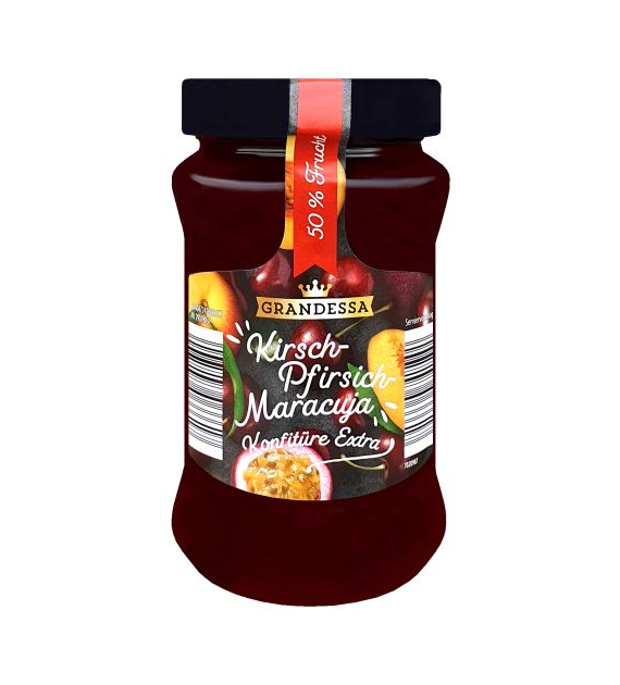 Grandessa Kirsch-Pfirsich-Marakuja Konfiture 450g