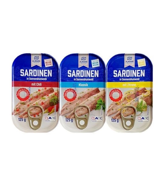 Almare Sardinen in Sonnenblumenol MIX 125g