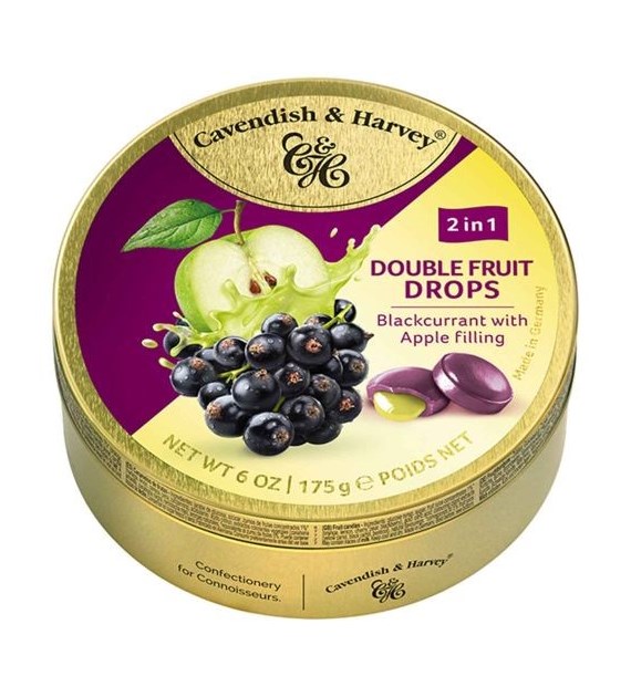 C&H Double Fruits Blackcurrant Apple Dropsy 175g