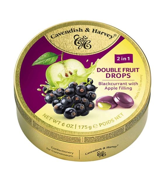 C&H Double Fruits Blackcurrant Apple Dropsy 175g