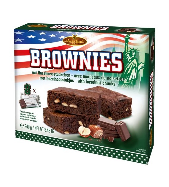 Meister Moulin Brownies mit Haselnuss 8szt 240g