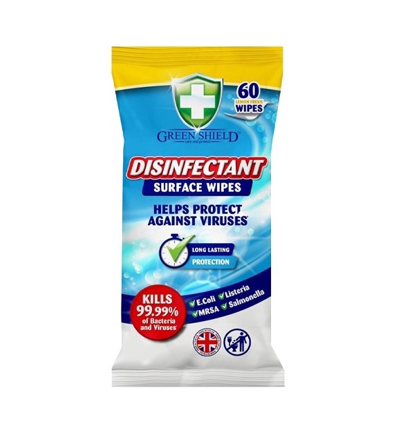 Green Shield Disinfectant Surface Wipes 60szt