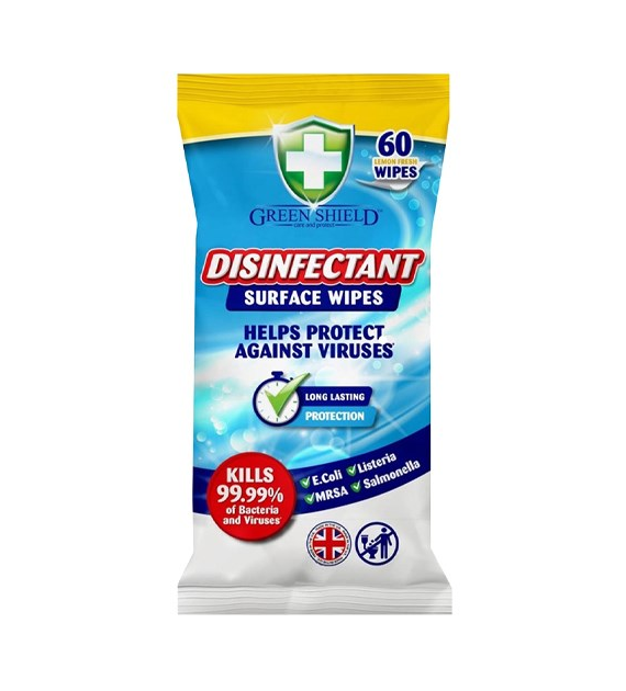 Green Shield Disinfectant Surface Wipes 60szt