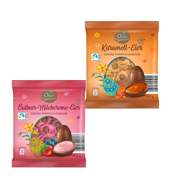Oster Phantasie Erdbeer / Karamell Eier 150g